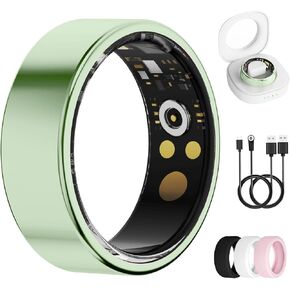 Smart Ring for Women & Men, Health Monitoring Ring with Heart Rate, Blood Oxygen,Blood Pressure, IP68 Waterproof Fitness Ring, Sleep Monitoring for iPhone and Android, No APP Fee (Lavender Pink, 7#) in Kuwait