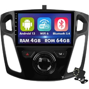 9 بوصة IPS شاشة اللمس أندرويد 14 ستيريو سيارة فورد فوكس 2012-2018 مع راديو Carplay و Android Auto 1+32GB ، دعم GPS ، WiFi ، Bluetooth ، راديو FM ، كاميرا احتياطية ، SWC ، USB مزدوج in Kuwait