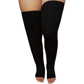 Runee جوارب ضغط واسعة جدًا ومفتوحة عند الأصابع، جوارب طويلة وكبيرة للفخذ الكبير والساق in Kuwait