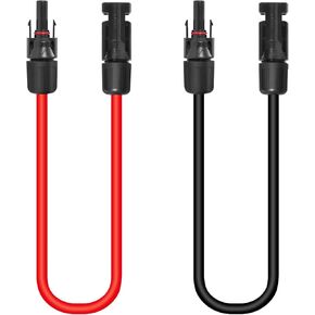 10AWG (6mm²) Solar Panel Extension Cable 4FT - Black & Red, Heavy Duty, Weather Resistant, Standard Solar Connectors Solar Extension Cable for Solar Power Systems, RVs, Boats in Saudi Arabia