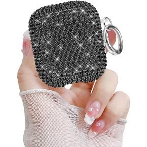 بالنسبة إلى Airpods 4 Case Generation ، فاخر Bling Bling Case مع سلسلة مفاتيح للنساء للبنات المضادة للبريق الكريستال الصدمية المقاومة للصدمات الكاملة لـ Airpods 4th Silver in Kuwait
