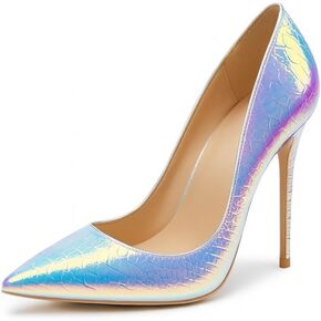 Iridescent Holographic Metallic Pumps with High Heels in Saudi Arabia