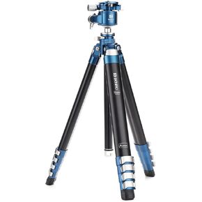 Benro CyanBird Carbon Fiber Tripod Kit – 4-Section Travel Tripod with GX36PT Dual-Pan Ball Head, Arca-Swiss Plate & 39.7 lb Load Capacity for DSLR, Mirrorless & Video Cameras (TCBA25G36PT) in Kuwait