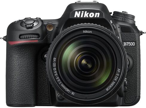 كاميرا Nikon D7500 DSLR مع عدسة 18-140 مم، وذاكرة 128 جيجابايت، وعدسة مقربة فائقة مقاس 420-800 مم، وفلاش TTL Pro، ومرشحات، وعدسات، وحقيبة، وحامل ثلاثي القوائم، والمزيد - حزمة صور فائقة (حزمة 38 قطعة) in Saudi Arabia