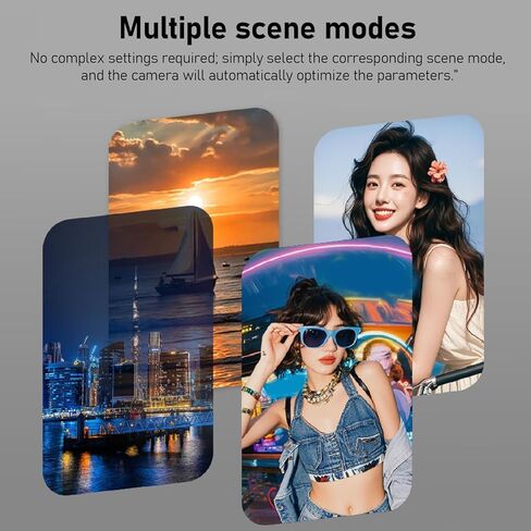 Fabater Digital Camera, 4K 60M DSLR Camera with LED Flash LCD Screen CMOS, 12x Optical 6X Digital Zoom, Retro Video Recorder for Travel Portrait Scenery Photography (Black) in Saudi Arabia