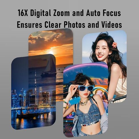 كاميرا Pomya DSLR، كاميرا رقمية بدقة 16 ميجابكسل 1080 بكسل عالية الدقة مع تركيز تلقائي تكبير 16x وشاشة 2.4 بوصة، لمدونات الفيديو الفوتوغرافية أثناء السفر in Kuwait