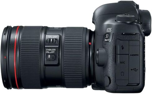 كاميرا Canon EOS 5D Mark IV DSLR مع مجموعة عدسات مقاس 24-105 مم f/4L هي II USM | مستشعر 30.4 ميجابكسل، Dual Pixel AF وفيديو 4K | للمناسبات والتصوير الاحترافي (1483C010) + بطاقة 64 جيجابايت + بطارية + شاحن + المزيد in Saudi Arabia