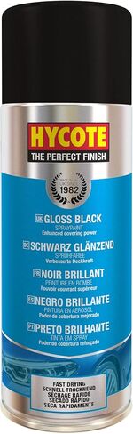 طلاء بخاخ أسود ساتان 400 مل × 6 (عبوة من 6 قطع) - لمسة نهائية ناعمة من الأكريليك الأسود اللامع - مقاوم للأشعة فوق البنفسجية - مثالي للأسطح المعدنية والبلاستيكية والسيارات in Kuwait