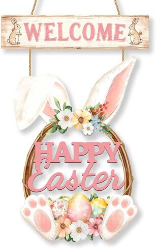 أكاليل الهالوين للباب الأمامي، علامة ترحيب لديكور الحائط السعيد في الهالوين، شبح خشبي، قطة سوداء، يقطين، معلق على الحائط، ديكور داخلي للعطلات (هالوين 01) in Kuwait