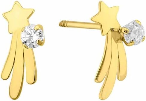 Boribta Real 14k solid Yellow Gold Stud Earrings with Screw back for Women Girls Men for Sensitive ears Small & Minimalist Studs Jewelry for mother's Day Gifts (Flat Round(6mm) in Saudi Arabia
