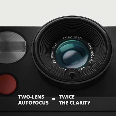كاميرا Polaroid Now Plus Generation 3 الفورية مع نظام التركيز التلقائي ثنائي العدسات والوضع اليدوي (أبيض) حزمة مع مجموعة أفلام وفيلم B&W لكاميرات i-Type (3 عناصر) in Saudi Arabia