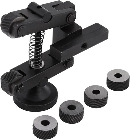 Spring Loaded Knurling Tool Holder for Mini Lathe with 4 CR15 Wheels Adjustable Linear Knurl Tool Reduces Spindle Bearing Load in Saudi Arabia