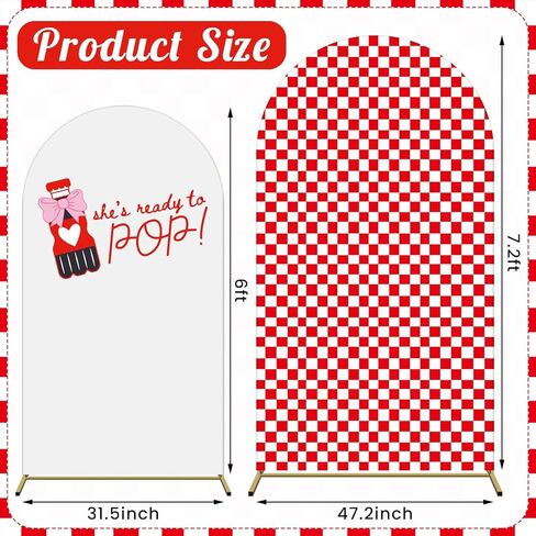 Moukeren She's Ready to Pop Arch غطاء خلفية بطول 6 أقدام و7.2 أقدام لمشروب الصودا تحت عنوان حفل استحمام الطفل، يكشف عن الجنس وحفلات أعياد الميلاد وحفلات أقواس الصور وديكورات الخلفية in Kuwait