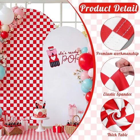 Moukeren She's Ready to Pop Arch غطاء خلفية بطول 6 أقدام و7.2 أقدام لمشروب الصودا تحت عنوان حفل استحمام الطفل، يكشف عن الجنس وحفلات أعياد الميلاد وحفلات أقواس الصور وديكورات الخلفية in Kuwait