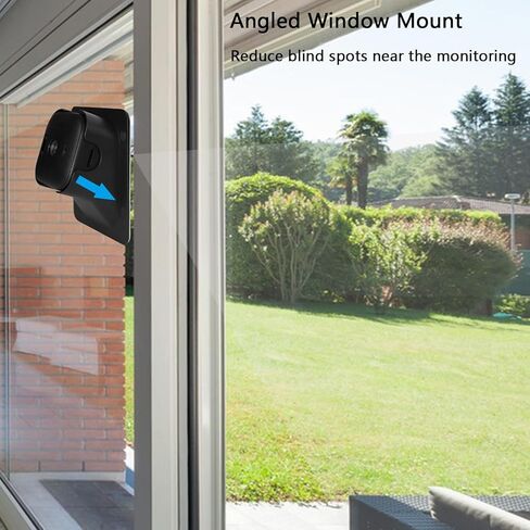Camera Window Mount Compatible with Blink Outdoor 4 (4th Gen), Outdoor Camera Mount for Single Glass Windows Glass Doors, Security Camera Mount, Black, 2Pack in Saudi Arabia