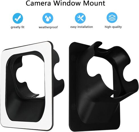 Camera Window Mount Compatible with Blink Outdoor 4 (4th Gen), Outdoor Camera Mount for Single Glass Windows Glass Doors, Security Camera Mount, Black, 2Pack in Saudi Arabia