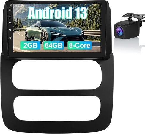 Car Radio Stereo for Dodge RAM 2013-2019 1500/2500/3500, 7 inch Touch Screen Head Unit with Carplay/Android Auto SWC GPS WiFi Bluetooth FM RDS AM DSP SWC Backup Camera [2GB+64GB] in Kuwait