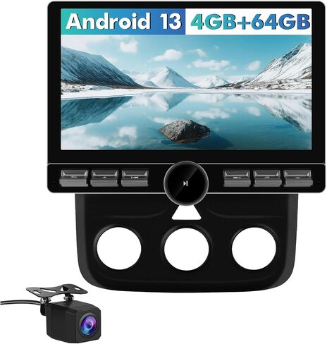 Car Radio Stereo for Dodge RAM 2013-2019 1500/2500/3500, 7 inch Touch Screen Head Unit with Carplay/Android Auto SWC GPS WiFi Bluetooth FM RDS AM DSP SWC Backup Camera [2GB+64GB] in Kuwait