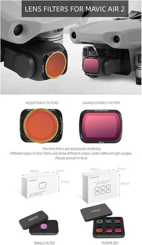 Adjustable Neutral Density Polar ND32 Lens Filter for DJI Mavic Air 2 Drone Camera Filter Accessories in Saudi Arabia