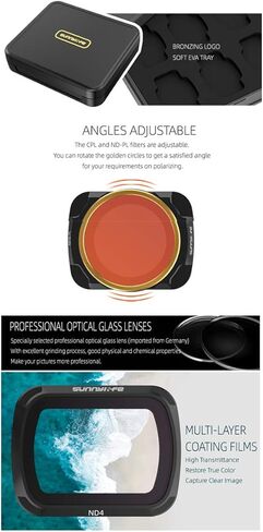 Adjustable Neutral Density Polar ND32 Lens Filter for DJI Mavic Air 2 Drone Camera Filter Accessories in Saudi Arabia
