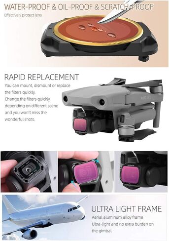 Adjustable Neutral Density Polar ND32 Lens Filter for DJI Mavic Air 2 Drone Camera Filter Accessories in Saudi Arabia