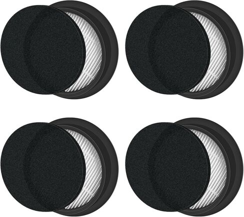 فلتر بديل للمكنسة الكهربائية متوافق مع المكنسة الكهربائية اللاسلكية SMOTURE VAC01/VAC02/VC70 ومرشح المكنسة الكهربائية ozeco EC01 - 4 عبوات in Kuwait