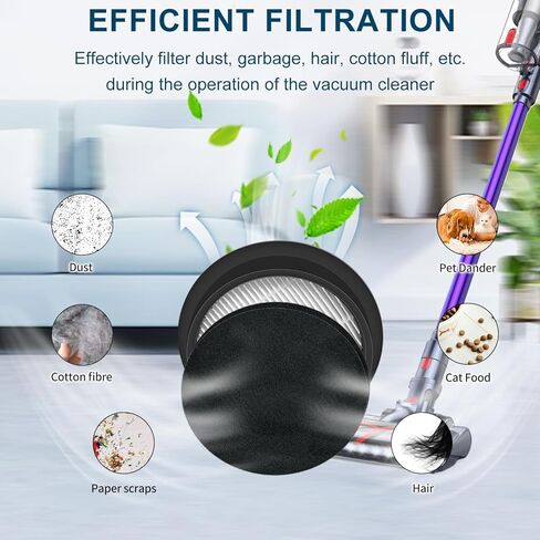 فلتر بديل للمكنسة الكهربائية متوافق مع المكنسة الكهربائية اللاسلكية SMOTURE VAC01/VAC02/VC70 ومرشح المكنسة الكهربائية ozeco EC01 - 4 عبوات in Kuwait