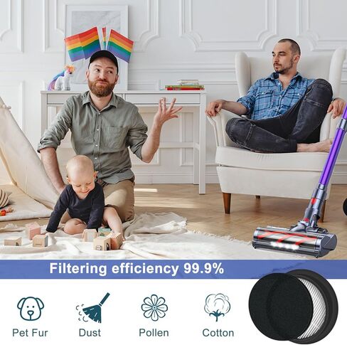 فلتر بديل للمكنسة الكهربائية متوافق مع المكنسة الكهربائية اللاسلكية SMOTURE VAC01/VAC02/VC70 ومرشح المكنسة الكهربائية ozeco EC01 - 4 عبوات in Kuwait