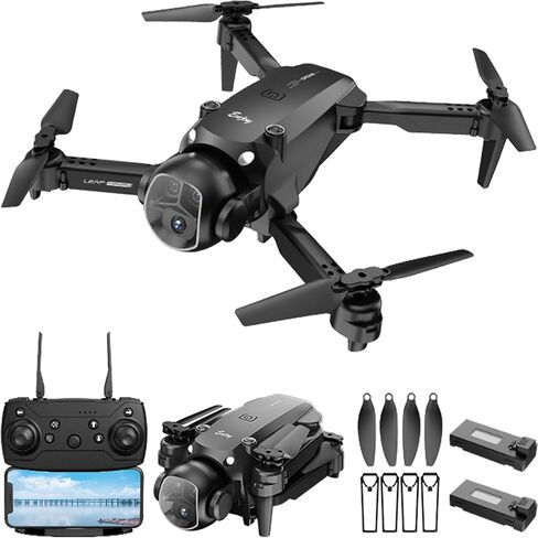 طائرة بدون طيار مع كاميرا مزدوجة للبالغين المبتدئين، ألعاب مروحية رباعية RC قابلة للطي FPV، ألعاب طائرات الهليكوبتر، كاميرا بدون طيار بدقة 1080 بكسل عالية الدقة، تثبيت الارتفاع، مفتاح واحد للإقلاع/الهبوط، تقلبات ثلاثية الأبعاد، طيران نقاط الطريق in Kuwait