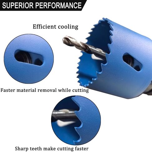6 Inch & 3 Inch Hole Saw with Dust Bowl for 95% Dust Colletcion, Bi-Metal Hole Saw Set for Recessed Lights and Can Lights, Drill Hole Cutter Kit for Wood, Drywall, Plastic, Thin Metal in Saudi Arabia