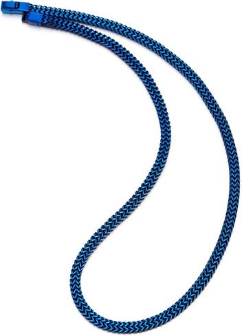 Coolsteelandbeyond الفولاذ المقاوم للصدأ الذهب الذهب مزدوج فرانكو الرابط كبح القلادة للرجال ، 7 مم واسعة 24 بوصة طول in Kuwait