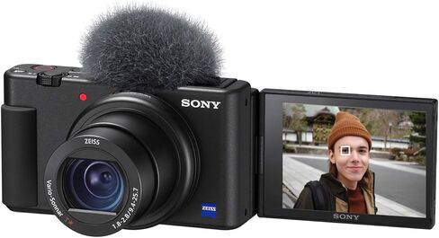 Sony ZV-1 Compact Digital Vlogging 4K HDR Video Camera for Content Creators & Vloggers DCZV1/B Renewed | Official USA Partner Model | Bundle with Deco Gear Case + 2X Battery + 64GB Card +Charger in Saudi Arabia