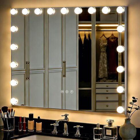 Thekla Gold Arch Hollywood Vanity Mirror مع أضواء لجدار مكتب المكياج الجدار القابل للفصل in Saudi Arabia