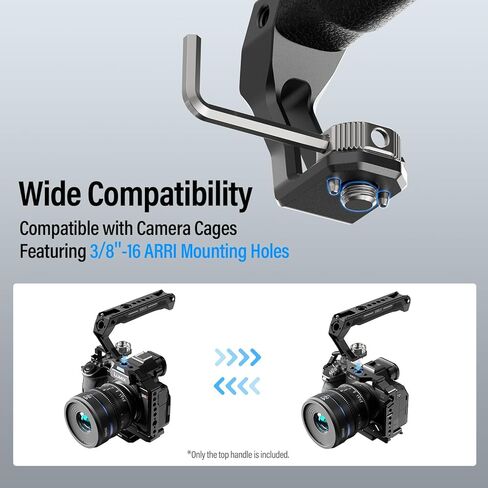 SIRUI Top Handle with 3/8"-16 ARRI Locating Pins Mount and Side Handle with ARRI Locating and Dual 1/4" Screw Mount Optional in Saudi Arabia