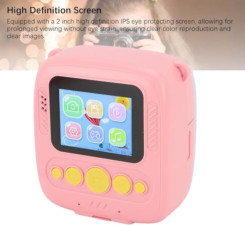 Yunseity Kids Camera Instant Print, 1080P 48M Kids Instant Cameras That Print Photos, 2 Inch Screen Toddler Photo Video Camera with Filters Photo Frames for Boys Girls (Pink) in Kuwait
