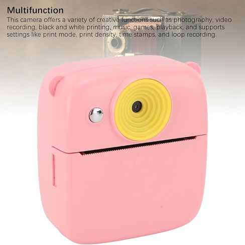 Yunseity Kids Camera Instant Print, 1080P 48M Kids Instant Cameras That Print Photos, 2 Inch Screen Toddler Photo Video Camera with Filters Photo Frames for Boys Girls (Pink) in Kuwait