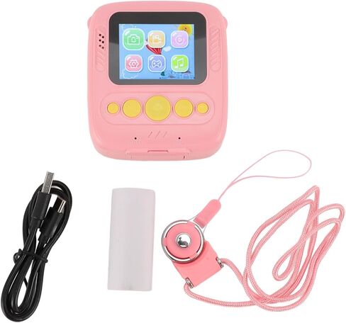 Yunseity Kids Camera Instant Print, 1080P 48M Kids Instant Cameras That Print Photos, 2 Inch Screen Toddler Photo Video Camera with Filters Photo Frames for Boys Girls (Pink) in Kuwait