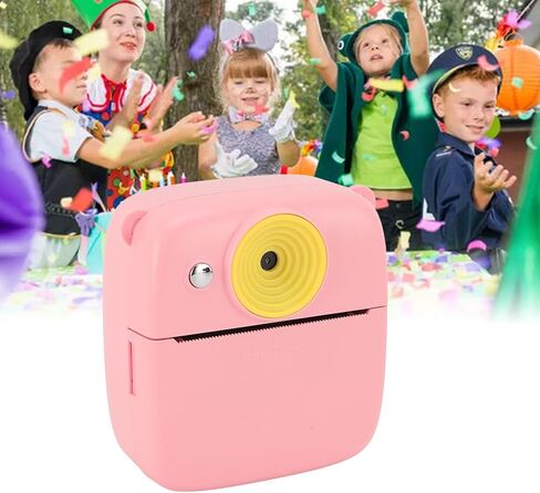 Yunseity Kids Camera Instant Print, 1080P 48M Kids Instant Cameras That Print Photos, 2 Inch Screen Toddler Photo Video Camera with Filters Photo Frames for Boys Girls (Pink) in Kuwait