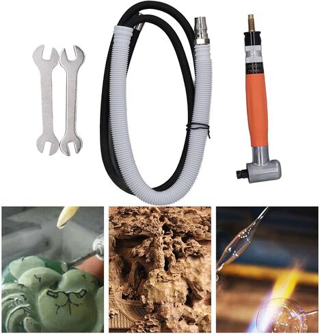 PerGar Mini Angle Air Die Grinder، 90° قلم رصاص زاوية القالب، سرعة عالية أداء نقل ممتاز الهواء الزاوية اليمنى مطحنة القالب مع مفتاح الربط in Kuwait