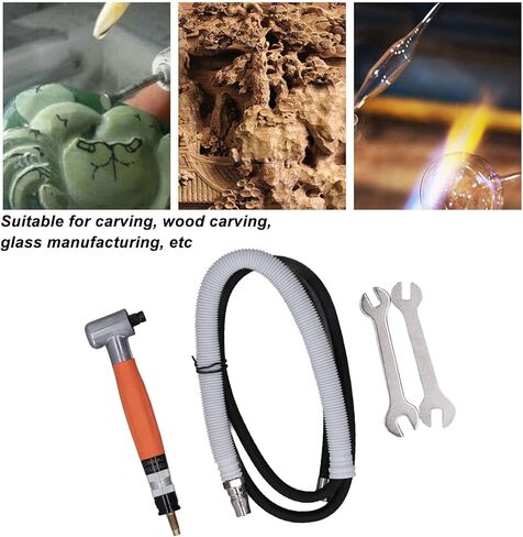 PerGar Mini Angle Air Die Grinder، 90° قلم رصاص زاوية القالب، سرعة عالية أداء نقل ممتاز الهواء الزاوية اليمنى مطحنة القالب مع مفتاح الربط in Kuwait