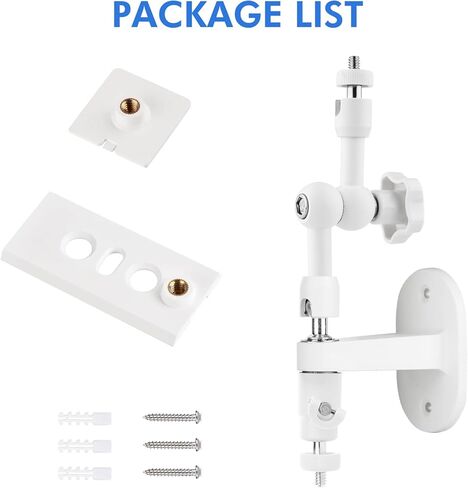حامل جداري 2 في 1 لللوحة الشمسية Ring (2W/4W) وبطارية كاميرا Stick Up، كاميرا Ring Spotlight Cam Plus/Pro (بطارية)، زاوية قابلة للتعديل للتعرض الأمثل لأشعة الشمس في الهواء الطلق، أبيض in Saudi Arabia
