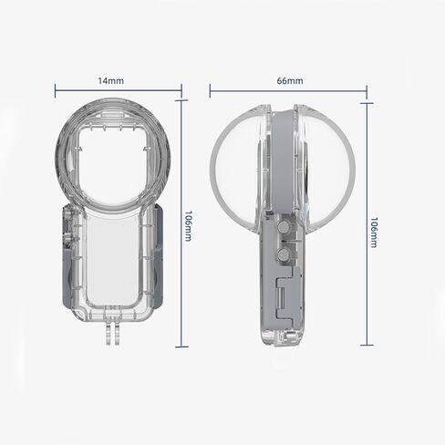 غطاء غوص غير مرئي مقاوم للماء بطول 50 مترًا من أجل Insta 360 X5 للاستكشاف تحت الماء والتقاط سلس ومضاد للخدش ومقاوم للصدمات وملحقات غطاء حماية بدون منطقة عمياء وتصميم بإبزيم آمن in Kuwait