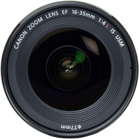 عدسة Canon EF 16-35mm f/4L IS USM| تكبير بزاوية فائقة الاتساع من السلسلة L مع تثبيت الصورة والتركيز التلقائي السريع| مثالية لتصوير المناظر الطبيعية والسفر (9518B002) + محول EF-EOS R + حقيبة + بطاقة سعة 64 جيجابايت in Kuwait