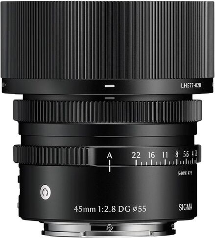 مجموعة عدسات سيجما 45 مم F2.8 DG ذات الإطار الكامل المعاصر عالي السرعة للتركيز التلقائي (أسود، Sony E Mount) مع مجموعة البرامج وبطاقة الذاكرة (3 عناصر) in Kuwait