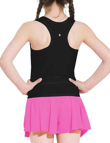 Girls Tank Tops Racerback Crewneck Sleeveless Athletic Quick Dry Shirts Workout Yoga 5-14 Years in Kuwait