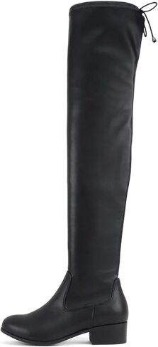 Soda Luna ~ Women Round Toe Drawstring Low Heel Over the Knee Boots in Saudi Arabia