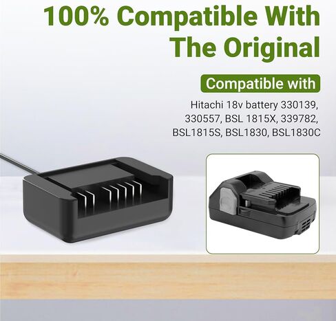 18V شاحن بطارية لشركة هيتاشي 339782 BSL815X BSL1815S BSL1830 BSL1830C 339782 330139 330557 بطارية ليثيوم أيون شاحن سريع in Kuwait