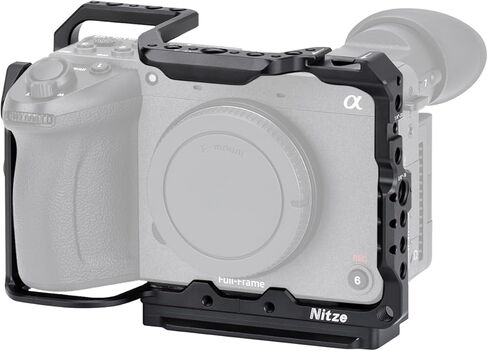 قفص Nitze FX2، قفص كامل لكاميرا Sony FX2 ومقبض XLR، مع حاجز الناتو المدمج، وحذاء بارد ولوحة إطلاق سريعة لـ Arca-Swiss - T-S16A in Saudi Arabia