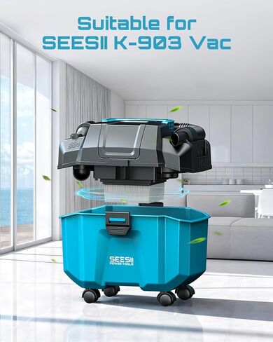 فلتر بديل لـ SEESII Cordless Sop Vac، مرشح Vac رطب/جاف متوافق مع SEESII Vacs Wet Dry 2.6 Gal Shop Vacuum K-903 in Kuwait