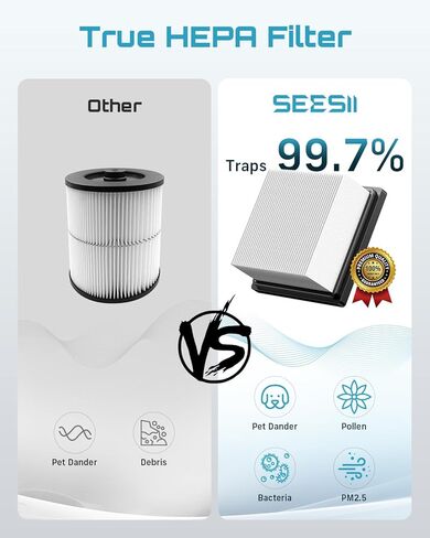 فلتر بديل لـ SEESII Cordless Sop Vac، مرشح Vac رطب/جاف متوافق مع SEESII Vacs Wet Dry 2.6 Gal Shop Vacuum K-903 in Kuwait